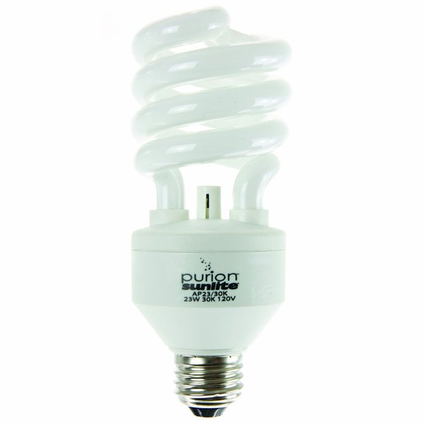 Sunlite 05571-SU Purion CFL T3 Spiral Light Bulb, 23 Watts (100W Equivalent), 1500 Lumens, Built-in Air Purifying Technology, Medium Base (E26), UL Listed, 30K - Warm White 1 Pack