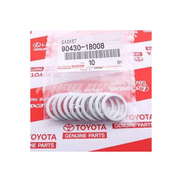 Toyota Drain Plug Gaskets for Transfer Case Set of 10 OEM 90430-18008