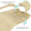 Clip in Ponytail Hair Extensions Long Straight Pony tail Hair Extensions Silky Loxxy 100% Real Remy Long Ponytail Extension Extension 18 Inch Platinum Blonde 80g