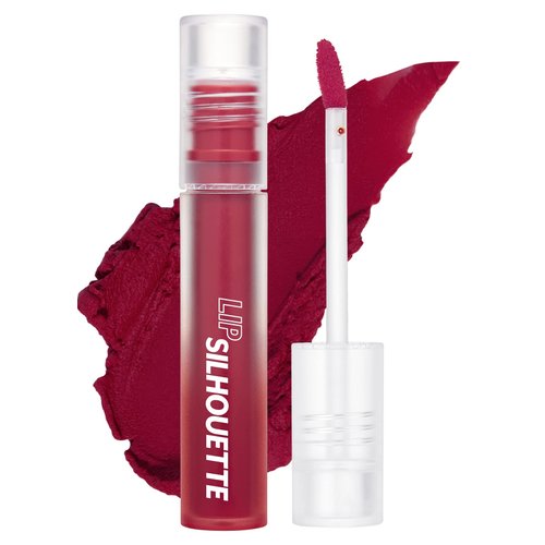 I'M MEME Lip Silhouette Matte Velvet Tint - 10 Cherry Dresser (Plum Red Shade) | Best Lip Stain, Vivid Color, Long Lasting, Moisturizing & Hydrating, Light-weight, Matte Finish, Makeup, 4mL