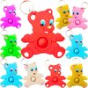 24 Packs Bear Animal Students Gifts Bulk Fidgets Keychain Gifts, Mini Pop Holiday Classroom Prize Party Favors for Kids