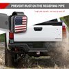 Crynod 1 PC Car Trailer Hitch Cover, 3.14" x 3.14" x 1.96" TPU American Flag Dustproof Tow Cover Rubber Plug, Fits 2" Square Mouth Receiver Tube, Product Compatible with Most Car Models (Red)