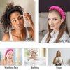 WHAVEL 3 Pack Spa Headband Skincare Headbands, Makeup Headband Sponge Terry Cloth Headbands Face Wash Headband Puffy Hair Band for Washing Face Women Girls (Pink, Hot pink, Black)