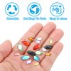 PATIKIL Marquise Gems, 100 Pcs 15x7mm Acrylic Rhinestones Flat Back Navette Horse Eye Crystal Gems for Jewelry Making DIY Craft, Black