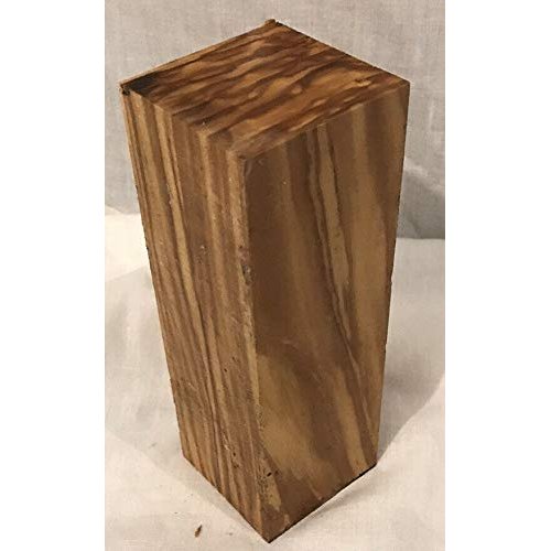 Exotic Wood Zone Sustainable Olivewood Turning Blank - 2"x 2"x 6" Kiln Dried Hardwood for Eco-Friendly Woodworking, Woodturning, Wood Lathe, Sustainable Wood, Woodcraft, DIY Projects
