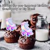 18pcs Glitter Roller Skates Dessert Cupcake Topper Children Boy Girl Happy Birthday Party Decorations 80s 90s Retro Hip Hop Roller Skating Theme Decor Supplies