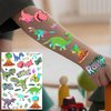 91+ PCS Glitter Iridescent Dinosaur Temporary Tattoos For Kids Boys Girls Teens, Flash Metallic Dinosaur Tattoo Stickers, T-Rex Dino Birthday Gifts Party Favor Supplies Decoration Goodie Bags Stuffers