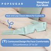 POPSUGAR Weighted Sleep Eye Mask, Light-Blocking and Silk Eye Mask for Adults and Women, Best for Sleeping and Travel, Comfortable Contoured Design