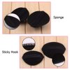 4 Pcs 2 Pairs Black Sponge Bump It Up Volume Hair Base Hair Pad Headwear Fluffy Hair Padding Insert Cushion Hairstyle Bum Maker Braid Hair Style Holder for Women Girls