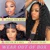 Ycoiner 4x4 Closure Wigs Human Hair for Black Women 26 Inch Deep Wave Lace Front Wigs Pre Plucked Bleach Knots with Baby Hair Glueless Brazilian Virgin Hair Wet and Wavy Curly Human Hair Wig