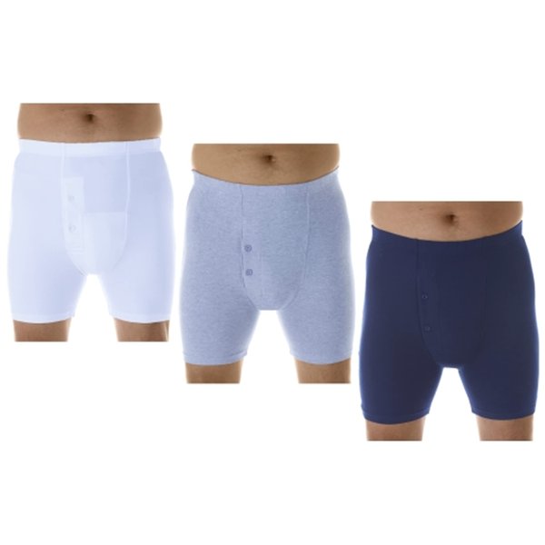 Wearever Men’s Incontinence Boxer Briefs for Bladder Control with Regular Absorbency - Reusable & Washable Leak Proof Underwear for Men (Pack of 3) (Assorted) (XL) (Waist 42-44)
