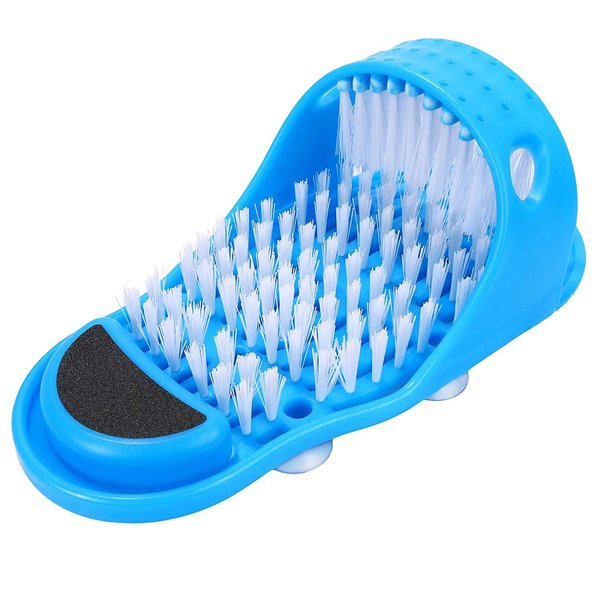 MIKIMIQI Magic Feet Cleaner Brush Simple Foot Scrubber Feet Shower Spa Easy Feet Cleaning Slipper Exfoliating Foot Massager Brush for Unisex Adults, 1 Pack