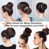 Hair Bun Maker Set 6 PCS - Ring Style Hair Bun Donut (1 L, 2 M and 3 S) with 20 Hair Bobby, Pins 5 Elastic Bands and 4 Pony Hair Tools for Long Hair (Blonde)