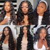 10A Grade Virgin Hair Loose Deep Wave 4 Bundles(18 20 22 24) Brazilian Human Hair Loose Deep Curly Bundles Hair Extensions Double Weft for Women Natural Black Color