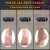 Electric Callus Remover for Feet, Rechargeable Foot Scrubber Dead Skin Removal Pedicure Tools, Portable Foot File Kits with 3 Roller Heads for Professional, Home, Travel