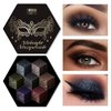 Tintark Black Smokey Eyeshadow Makeup Palette, Dark Smoky Eye Shadow Palettes for Halloween Goth Make up Glitter Shimmer Matte Pallets, Midnight Masquerade 21 Colors Brown Neutral Naked, Talc Free
