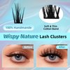 MH Cluster Eyelash Extensions Kit Lash Clusters Kit Lash Clusters with 12ML Bond and Seal Waterproof, 12ML Lash Remover, Lash Tweezers for DIY Lash Extension Kit (192PCS, 8-18mm)