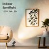 SUNVIE 2 Pack LED 120V SpotLights Indoor, 3W Up Lights Floor Spotlight, 3000K Uplights Indoor Accent Lighting for Plants Pictures Artwork, 5.9 FT Cord with Foot Switch