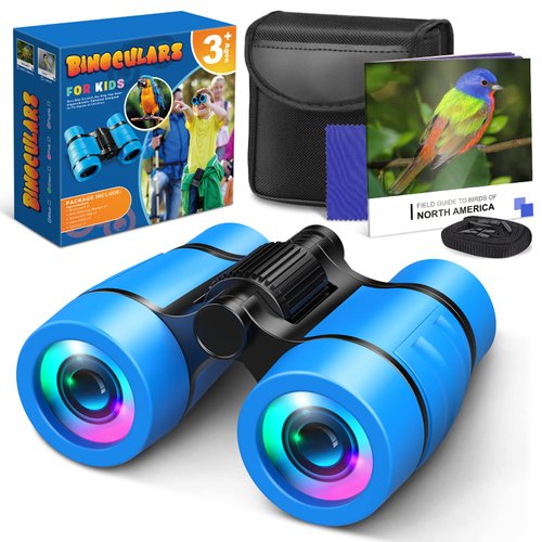 Toys for 3-7 Year Old Boys: LET'S GO! Binoculars for Kids with Bird Watching Manual Easter Birthday Gifts for 4 5 6 7 Year Old Boy Girls Outdoor Toy for Kid Ages 5-7 Toddler Camping Telescope