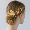 BARTOSI Butterfly Hair Clips Gold Bridal Hair Pins Bride Wedding Hair Pieces Hair Accessories for Women and Girls (Pack of 5)