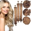 EwiutoijngiQanNew Satin Heatless Hair Curler,Hair Rollers for Heatless Curls with Hair Caps,Soft Heatless Curling Rod Headband for All Hair Types,No Heat Curling to Sleep in Overnight (brown)