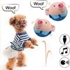 OTXKXBLP Active Moving Pet Plush Toy, Interactive Dog Toys Pet Bouncing Balls, USB Rechargeable Interactive Washable Cartoon Pig Plush Sound Electronic Dog Toy, Small Cute Squeaky Pig Dog Toy (Blue)