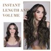 REECHO Hair Extensions, 4PCS Clip in Hair Extensions HE001 Natural Soft Synthetic Hairpieces for Women, Platium Blonde