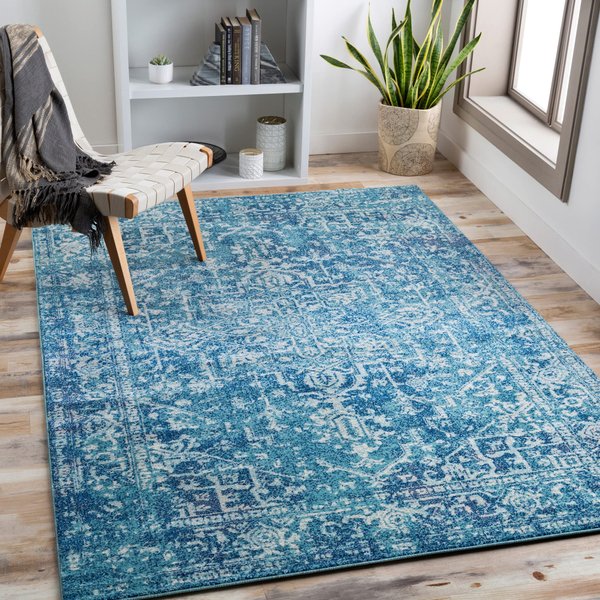 Livabliss Janine Vintage Medallion Area Rug,2' x 3',Teal
