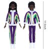 ONEST 2 Sets 11.5 Inch African American Dolls Include 2 Pieces Black Girl Doll and Black Boy Doll, 2 Pieces Handmade Doll Clothes, 2 Pairs of Doll Shoes