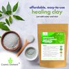 Cosmic Element Calcium Bentonite Clay Powder, Vegan Bentonite Clay, Healing Clay for Face Mask Skin Care Detox, Clay Mask for Blackheads and Pores, 8 ounce