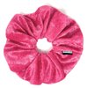 XL Jumbo Velvet Scrunchie For Hair, Scrunchy for Women Girls, Durable Elastic Band Ties to Hold Thick, Straight, Curly Hair - Breakage, Frizz Prevention (Fuchsia)