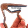 WINGO Classical Flat Guitar Capo for Nylon String Guitars-Rosewood Finish with 5 Picks.