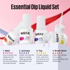 MEFA Dip Powder Nail Kit Pink Blue Purple White Black Red 32 Multi-Colors Dipping Powder with Base Top Coat Activator Brush Saver Liquid Set, Classic All Seasons Tones French Nail Art Manicure Salon