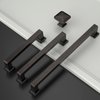 Amerdeco 10 Pack Oil Rubbed Bronze Square Kitchen Cabinet Knobs Cabinet Hardware Single Hole Cabinet Pulls Gold Drawer Knobs and Pulls for Bathroom Cabinets ZH0019