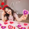 Baderke 30 Sets Valentine's Day Crafts for Kids Religious Valentine Glitter Mosaic Craft Kit Mosaic Heart Craft Make Your Own Valentines Gift for Valentine Sunday School Party Favor Game Activities
