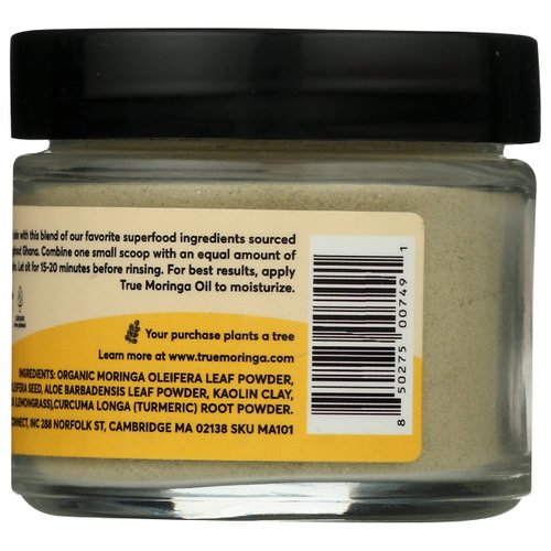 True Moringa Moringa Face Mask | Deep Pore Detox Clarifying and Purifying Facial Mask | Vegan Skincare