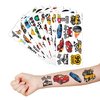 110 PCS Race Car Temporary Tattoos Sticker Racing Pit Crew Checkered Flag Race Car Birthday Party Decorations Favors Supplies Gifts Boys Girls Cute Fake Tattoo School Prizes Carnival Theme