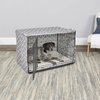New World Pet Products Dog Crate Cover Featuring Teflon Fabric Protector, Dog Crate Cover Fits New World & Midwest 36-Inch Dog Crates, Light Gray Designer Pattern