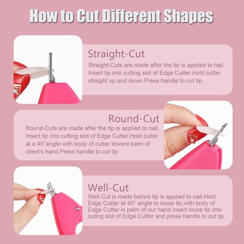 Dr.nail Acrylic Nail Clippers with Magnets Sizer, Fake Acrylic Nail Cutter for Nail Tips False Gel Nail Tips Cutters, Artificial Nail Tip Trimmer Almond Nail Shaper Nail Tools with Cuticle Pusher