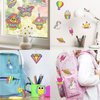 BANBBUR 16 Pcs Gem Art for Kids Age 4-8 8-12,Kids Crafts 5D Gem Diamond Art Kit with 5 Suncatchers/5 Keychains/6 Magical Stickers,Painting Art Crafts for Christmas