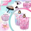 ramede 2 Pcs Barber Cape Professional Salon Hair Cutting Dye Cape Hair Cut Apron Cape with Closure Hair Cutting Cover for Kid (Unicorn)