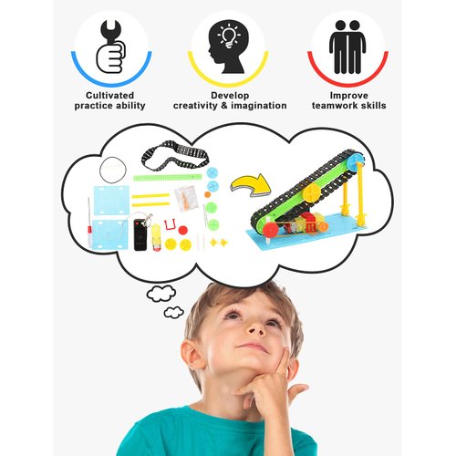 Poraxy 5 Set STEM Science Kits for Kids Age 8-12, DC Motors Electronic Assembly Robotic STEM Toys for Age s 8-13, Building Experiments Projects Kits, Gifts for Boys and Girls Ages 6 7 8 9 10 11 12 13