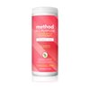 METHOD Pink Grapefruit All Purpose Cleaning Wipes, Multi-Surface, Compostable, 30 Count (Pack of 1)