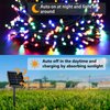 Flacchi 2 Pack Solar String Lights Each 72ft 200 LED 8 Modes Outdoor String Lights Waterproof Solar Fairy Lights for Garden, Patio, Fence, Balcony, Outdoors,Holiday Decoration