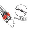 Saltwater Fishing Wire Leader Fishing Leaders with Swivels Snaps Stainless Steel Sulf Fishing Rigs Fishing Gear Tackles for Lures Bait Hooks (2arm rigs)