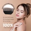 AIMIKE 2pcs Hair Brushes for Women, Pastel Peach Detangling Brush for Curly Hair, Painless Hairbrush with Ultra-soft Bristles, Detangler Hair Brush Easy Through Tangles, Paddle Brush for Wet Dry Hair