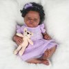 WOOROY Reborn Baby Doll Clothes for 18-20 Inch Purple Reborn Doll Girl Dress Reborn Baby Dolls Outfits Reborn Baby Clothing Baby Sets