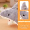 LUOZZY Cute Plush Shark Hand Puppet Shark Puppets Toys, Kids Hand Puppets Plush Shark Toys Soft Shark Gloves Figure, Gray