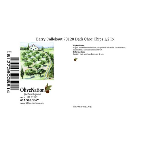 Barry Callebaut 70128 Semi Sweet Dark Chocolate Chips from OliveNation - 1/2 pound