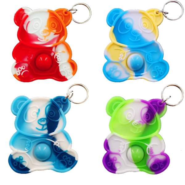 Roaqua 30 Panda Fidget Pop Gifts Prizes for Kindergarten Kids,Bulk Mini Birthday Graduation Summer Party Favors for Classroom Students